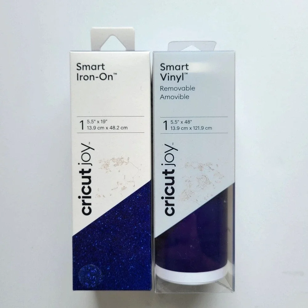 5/$15 Cricut Joy Smart Vinyl Ultraviolet Smart IronOn Sapphire Glitter Blue